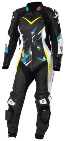Motoblouz - Mono para moto con certificación LADY CARLA para mujer, color negro