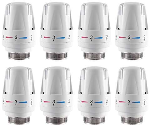 Hfgdnchva 8Pcs Thermostatic Radiator Valve Thermostat Radiator Valve Replacement Head