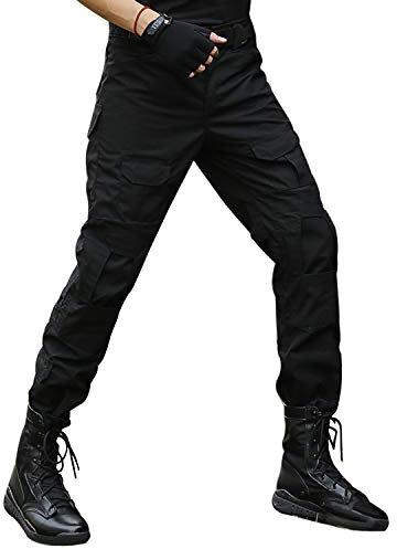 BWBIKE Pantaloni Tattici Militari da Uomo con Ginocchiere Pantaloni da Lavoro da Combattimento