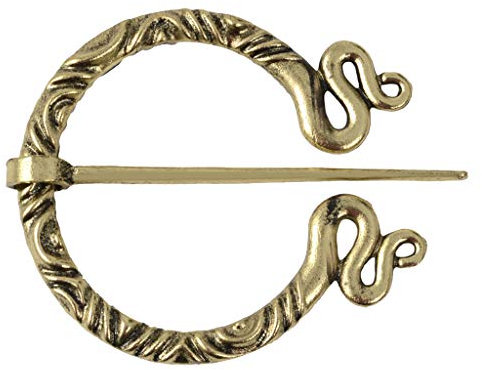 non-brand Baoblaze Retro Wikinger Brosche, Ringfibel, Gürtelschnalle, Fibel Gewandnadel, Schalnadel, Schmuck, Fibelsammlung - Zinklegierung, Antikes Kupfer 3