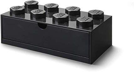 Room Copenhagen Lego Schreibtischschublade, 8 Knöpfe, Schwarz, Groß, 40211733