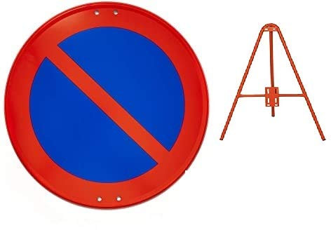 Ferretelix® Panneau métallique interdit de stationner avec tripode