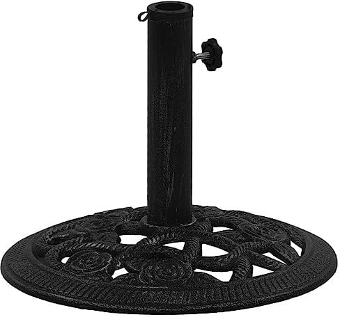 vidaXL Socle de Parasol Base de Parasol Pied Support de Parasol Accessoire de Parasol Terrasse Balcon Extérieur Noir 40x40x32 cm Fonte