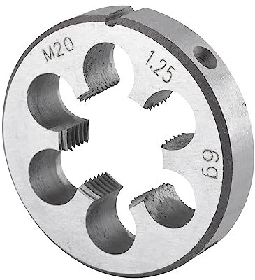 Burkit Metrische M20 x 1,25 runde Gewindeschneider, M20 x 1,25 Maschinengewinde-Schneideisen für Rechtshänder