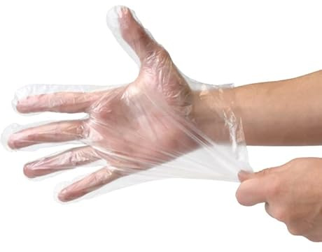 uhealth Gants jetables Polyéthylène Plastique 10000 pièces Cuisine Nettoyage Travail