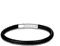 Richsteel Personalised Black Bracelet Men 22cm Braided Leather Bracelets For Father Gift Jewellery