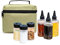 Holzsammlung 6 Pcs Barattoli Spezie Contenitori Spezie Portatile Bottiglia di Porta Condimento con Borsa da Trasporto per Il Trasporto per Viaggi Campeggio #k