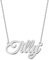 UMAGICBOX Personalized Silver Name Necklace Tilly - Customizable Engraved Stainless Steel Pendant for Women - Unique Gift for Birthdays, Anniversaries, Graduations, and Valentine's Day