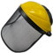 Full Face Shield for Chainsaw Trimming, Steel Mesh Visor, Versatile Face Protection for Farming, Weeding And Cutting, Yellow