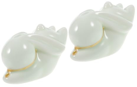 STOBAZA 2st Kaninchen Weihrauch Diffusor Für Zu Hause Hasenfiguren Thailändischer Weihrauchbrenner Kaninchen-räuchergefäß Räucherstäbchenbrenner Aromatherapie-diffusoren Weißes Porzellan