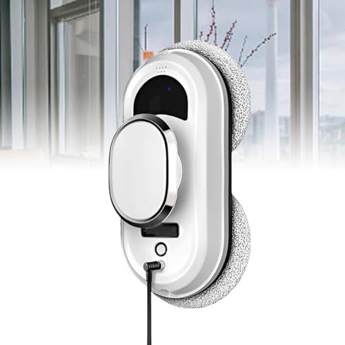 Window Cleaning Robot, Smart Electric Window Cleaner Robot, Smart Route Planning, Window Cleaner Tool, with Auto-Sensing Functionfall Prevention Function, 5600Pa Strong Suction, for Windows Mirror