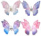 4 Stück Schmetterling Haarspangen Mädchen, 3D Glitzer Farbverlauf Haarschmuck Mädchen Damen Kinder Haarklammern Set, Braut Hochzeit Schmuck Kopfstücke Haar Bun Haar Zubehör
