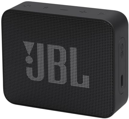 JBL GO Essential 2, tragbarer Bluetooth-Lautsprecher mit Original Pro Sound, bis zu 5 Stunden Akkulaufzeit, mit IP67 wasserdichtem Design, Schwarz