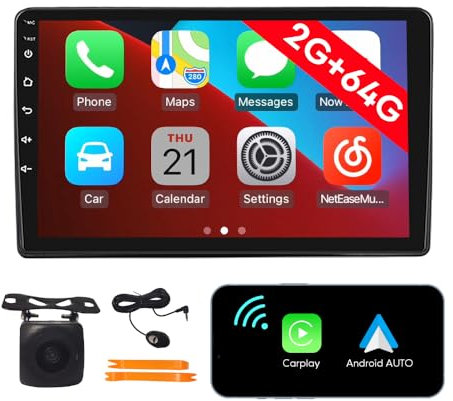 [2G 64G] Android Car Stereo FM Radio Carplay Android Auto 9 Touchscreen Headunit Media Player with Backup Kamera Für Benz W209 W203 W168 W463 CLK CL-C
