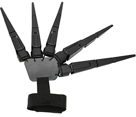 CHEOTIME Halloween Articulated Fingers, Wearable Horrific Finger Extension Party Supplies Cosplay Props Skeleton Bone Claw Hand Finger Puppets Fits All Finger Sizes (Left Hand)