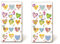 20 Taschentücher (2x 10) Taschentücher Farbenfrohe Herzen/Hochzeit/Freudentränen