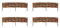 RUDDINGS WOOD Pack of 4 x Traditional Willow Edging 1.2m Garden Border Fencing - Woven Lawn Hurdle Edge Fence