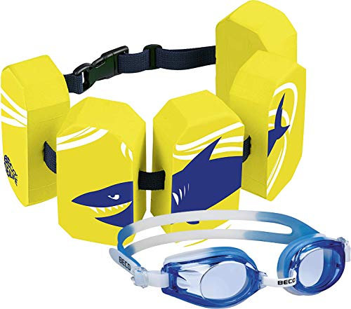 Beco Schwimmgürtel (gelb + Schwimmbrille blau)