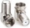 Coaxial Connector, Right Angle TV Aerial F Type Adapters Screw On F Male to Female Coaxial Coupler 90 Degree Connector for Satellite SKY Virgin,Wall Mounted TVs, Coaxial Cable Connection (Silver-2)