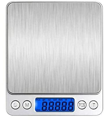 Digital Pocket Scales 0.01g/ 3000g High-Precision Kitchen Food Scales, Stainless Steel Jewelry Scales with Mini Kitchen Scale with Back-Lit LCD Display, Tare, and PCS Features