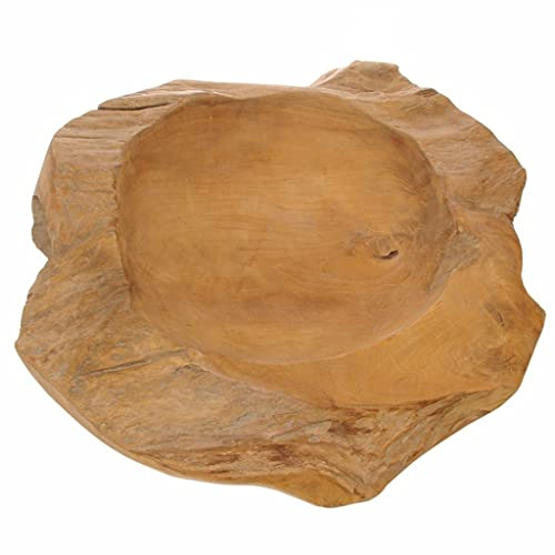 Teakschale Unikat Holzdeko Schale Wurzelholz massiv Naturprodukt Ø ca. 50 cm Dekoschale ca. 6 kg 26587