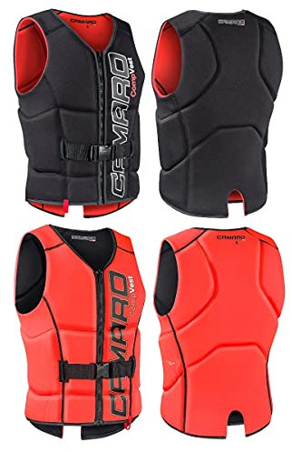 Camaro Comp Slasher Neopren Prallschutz Oberteil Wakeboard Kite Wasserski bis 6XL - Unisex-Erwachsene, Unisex-Jugendliche - Rot - Reißverschluss