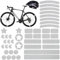 Tsathoggua 42 Stück Fahrrad Felgen Aufkleber, Fahrrad Reflektoren Aufkleber Set, Reflektoren Fahrrad Sticker mit Verschiedenen Formen, Leuchtaufkleber für Fahrrad, Motorräder, Kinderwagen und mehr