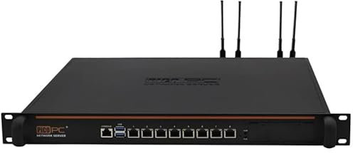 PICOPC 1U Rack mount router Intel Core i7-9700 8 LAN 1U Rackmount Server SD-WAN Network Appliance Firewall with Wifi 6, 32GB DDR4 RAM, 512GB SSD