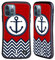 Head Case Designs Blu Ancora Zigzag Nautique Cover Ibrida Compatibile con Apple iPhone 12 / iPhone 12 PRO