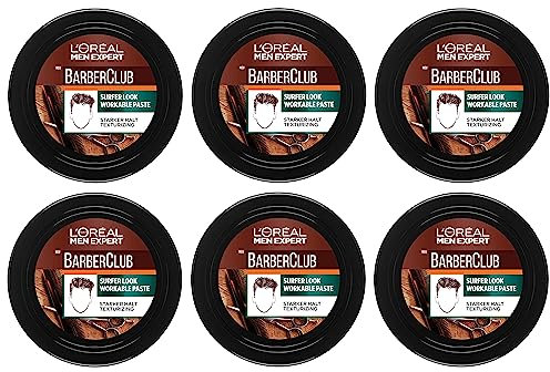 L'Oréal Paris Men Expert Barber Club Surfer Look Workable Paste, 6er Pack (6 x 75 ml)