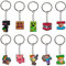 Awonlate Portachiavi da Gioco, 10PCS Anime Portachiavi, Cartone Animato Ciondolo Portachiavi, Portachiavi per Bambini, Mini Portachiavi, Gioco Portachiavi per Bambini Feste di Compleanno