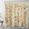 LB Ästhetisch geblümt Duschvorhang 240x175cm(BxH) Vogel auf orangefarbenem Blumenbaum Antischimmel Wasserdicht Badezimmer Vorhänge, Vintage-Garten Extra Breit Polyester Stoff Bad Vorhang mit Haken