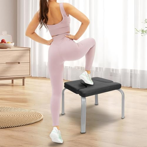 Lilyeriy Yoga Kopfstandhocker Kopfstand Yogastuhl Yoga Trainingskopfständer Bank Yoga Hocker Fitness Bench Zuhause Stuhl Fitness Schwarz