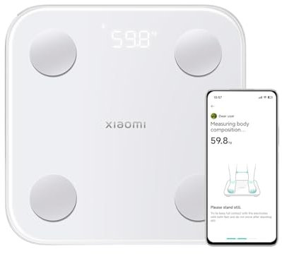 Xiaomi Mi Body Composition Scale S400 Personenwaage mit Dual-Frequenz-Messung, 25 Gesundheitsindikatoren, bis zu 150 kg und 100 g Genauigkeit