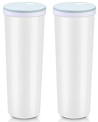 Persistence 2 Pcs 2L Tall Clear Spaghetti Pasta Storage Container with Adjustable Lid,Multi-Purpose Plastic Kitchen Food Storage Jar