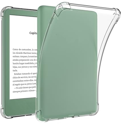 Custodia trasparente per Kindle Basic da 6 pollici di 11a generazione 2024 e 2022 Release 6 pollici (non per Paperwhite/Oasis), custodia morbida in TPU trasparente, guscio sottile antigraffio in