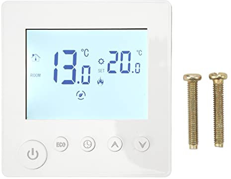 Programmable Thermostat, LCD Display Digital Thermostat Baseboard Heater Thermostat Heated Floor Thermostat Wall Thermostat for Home