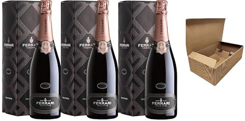 Cassa da 3 Bottiglie di Ferrari Perlè Rosè DOC 2018 75cl in Astuccio