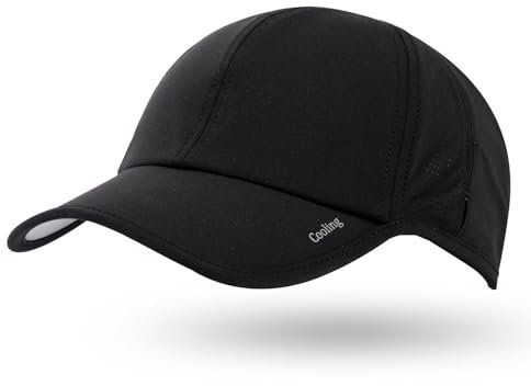 TOP-EX L/XL/XXL Atmungsaktivem Baseball Cap Herren Damen UV-Schutz Sommer Kappe Sonnenhut Basecap Running Cap Sports Golf Cap mit Sonnenbrillenhalter Faltbar Schwarz XL