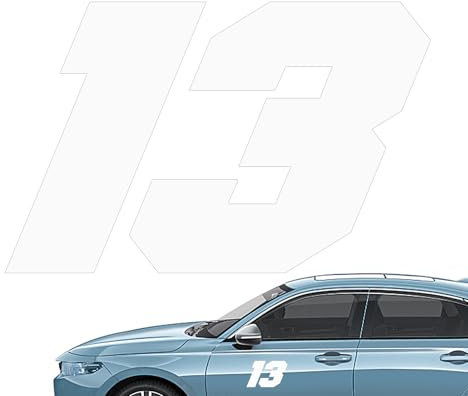 Decalcomania Per Finestra Posteriore Auto - Adesivi Decorativi Numero 13 Per Vetro Posteriore | Forniture Per Decorazioni Autoadesive Per Moto, Computer Portatili, Armadietti, Auto E Refr