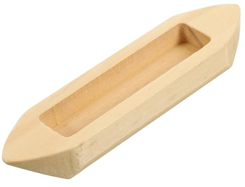 Vaguelly Unlackiertes Kleines Holzboot Modell DIY Mini Kanu Modell aus Holz zum Bemalen und Dekorieren für Sammler für Freunde und Familie
