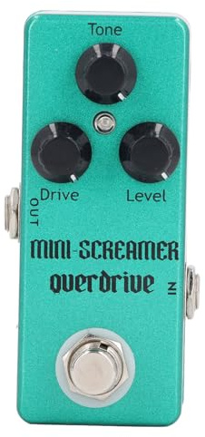 SEAFRONT Overdrive Effect Pedal Drive Level Tone Control Aluminiumlegierung E -Gitarrenpedal 1/4 Zoll Mono Jack Kompakt und Leicht für Gitarristen