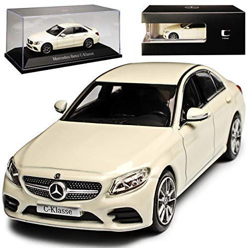 Norev Mercedes-Benz C-Klasse Limousine Diamant Weiss W205 Modell 2014 Ab Facelift 2018 1/43 Modell Auto