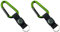 munkees 2 x Schlüsselanhänger Karabiner-Haken mit Band + Kompass, 3228, Grün, Doppelpack, 322859