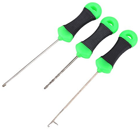 Alomejor 3 en 1 Ensemble d'Aiguille de Pêche Leurres Appât Aiguille Crochet Aiguille Pêche à la Carpe pour Les Activités de Plein Air Pêche