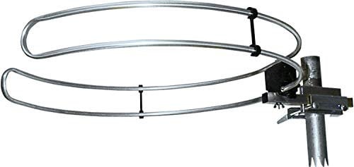SCHWAIGER Radio Antenne UKW FM Ringdipol Antenne Radioempfang analog Dachantenne 87,5-108 MHz mit Symmetrieüberträger Mastschelle 32-60 mm vormontiert Aluminium