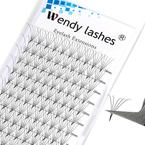 Fertige Fächer Wimpern 5D Volumen WimpernFertige Wimpern Fächer Wimpern Extensions 0.07 mix 8-14mm C Curl Fertig Wimpernfächer Vorgefächerte Wimpern für Wimpernverlängerung(5D-0.07-C-8-14)