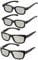 N/A 3D Glasses Set for Movies/Cinema 2pcs × Compatible with Reald Cinema and 2pcs × Compatible with I-Max