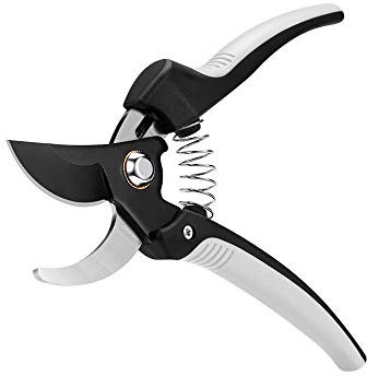 Pruning Shears Tree Trimmers Secateurs Hand Pruner Stainless Steel Blades Professional Garden Clippers Bypass Secateurs with SK-5 Steel Blade and Locking Mechanism for Branches Stems and Flowers
