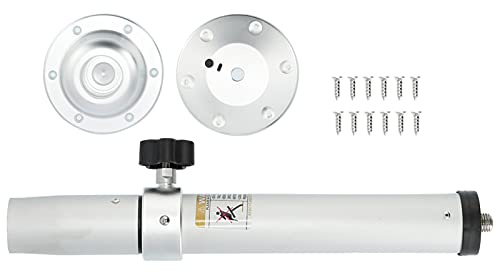 RV Tischbeine, 19.3‑31.8in Tischsockel Kit Verstellbare Silberne Säule mit Montierten Basisteilen Universal für Caravan Motorhome Yacht